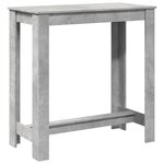 vidaXL Table de bar gris béton 102x50x103 5 cm bois d'ingénierie