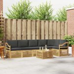 vidaXL Ensemble de canapés d'extérieur 7 Pièces Blanc et anthracite