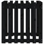 vidaXL Jardinière avec design de clôture noir 70x70x70 cm pin massif