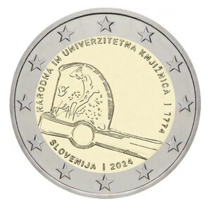 2 euros commémorative Slovénie 2024 - Bibliothèque nationale.