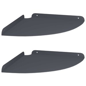 vidaXL Étagère flottante avec étagère 2 Pièces Anthracite 30 x 30 x 2 cm