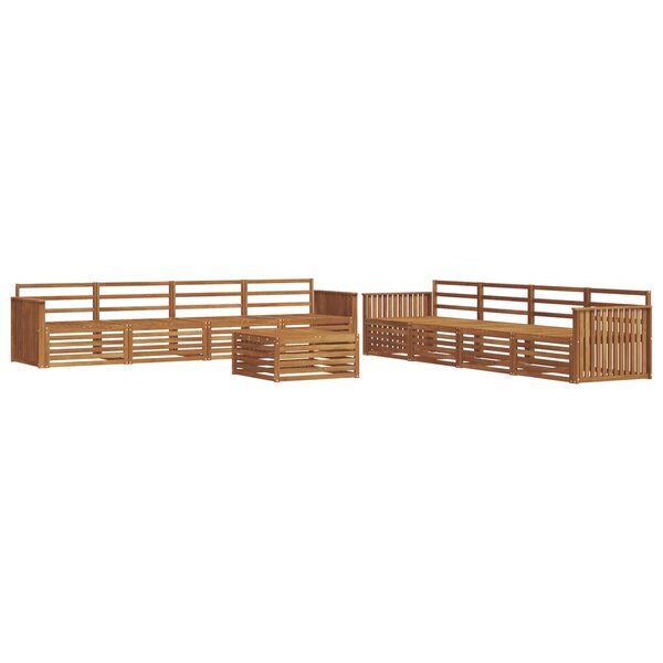 vidaXL Ensemble de canapés d'extérieur 9 pc Naturel