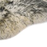 vidaXL Tapis en peau de mouton 60 x 90 cm Mélange de gris foncé