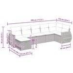 vidaXL Salon de jardin avec coussins 7 Pièces beige résine tressée