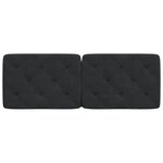 vidaXL Coussin de tête de lit noir 120 cm velours