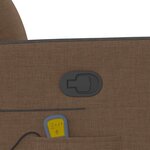 vidaXL Fauteuil de massage inclinable Marron Tissu