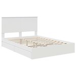 vidaXL Lit de Rangement Blanc 140 x 190 cm Bois d'ingénierie