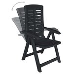 vidaXL Ensemble à manger d'extérieur 11 Pièces Plastique Anthracite