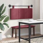 vidaXL Tête de lit suspendue Bordeaux tissu