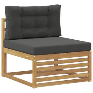 vidaXL Sofa de milieu extérieur Bois d'Acacia Massif Blanc