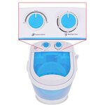 vidaXL Mini machine à laver à cuve unique 2 6 kg