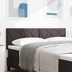 vidaXL Tête de Lit en Tissu Geometric Manuel Marron foncé 160 cm tissu