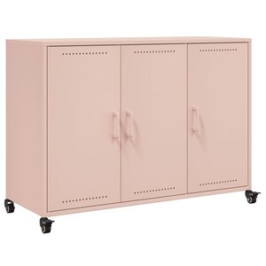 vidaXL Buffet rose 100 5x39x72 cm acier