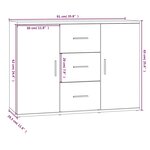 vidaXL Buffet Noir 91x29 5x65 cm Bois d'ingénierie