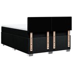 vidaXL Sommier à lattes de lit avec matelas Noir 160x200 cm Tissu