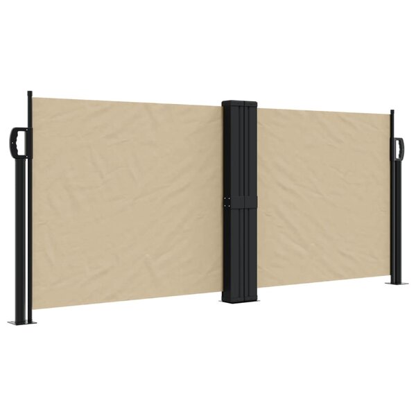 vidaXL Auvent latéral rétractable beige 100x600 cm