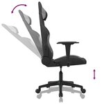 vidaXL Chaise de jeu Noir et gris clair Tissu