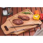 Pince pour plancha barbecue - 370 mm - tramontina churrasco -  - bois et inox 370