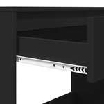 vidaXL Bureau avec tiroir Noir 100 x 50 x 78 cm Bois d'ingénierie