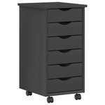 vidaXL Ensemble bureau et cabinet roulant MOSS 2 Pièces Gris