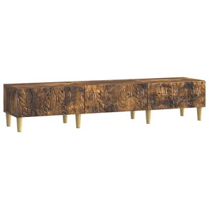 vidaXL Meuble TV 147 x 34 5 x 30 cm Chêne fumé Bois d'ingénierie