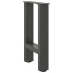 vidaXL Pieds de table basse Anthracite 2 pièces 28 x (42-43) cm Acier
