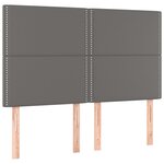 vidaXL Têtes de lit 4 Pièces Gris 72x5x78/88 cm Similicuir