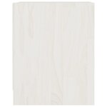 vidaXL Tables de chevet 2 Pièces Blanc 35 5x33 5x41 5 cm Pin massif