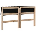 vidaXL Tête de lit capitonnée Noir 160 cm Pin massif