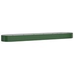 vidaXL Lit surélevé de jardin Acier galvanisé 507x100x36cm Vert