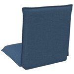 vidaXL Fauteuil de sol ajustable Bleu Tissu