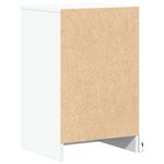 vidaXL Armoire de chevet avec lumières LED blanc bois d'ingénierie