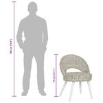 vidaXL Chaise de canapé rotin kubu blanc