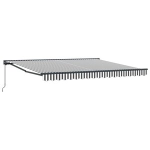 vidaXL Cadre d'auvent Anthracite et blanc 400 × 300 cm