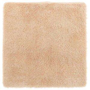 vidaXL Tapis shaggy à poils longs NAVARRA beige 160x160 cm polyester
