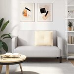 vidaXL Coussin de Dos Crème 60 x 50 cm Tissu en velours côtelé