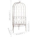 vidaXL Banc de jardin 95 cm Fer Marron antique