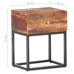 vidaXL Table de chevet 40x30x50 cm Bois d'acacia brut