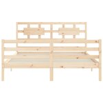 vidaXL Cadre de lit sans matelas bois massif