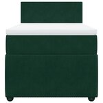 vidaXL Sommier à lattes de lit avec matelas Vert foncé 90x200 cm