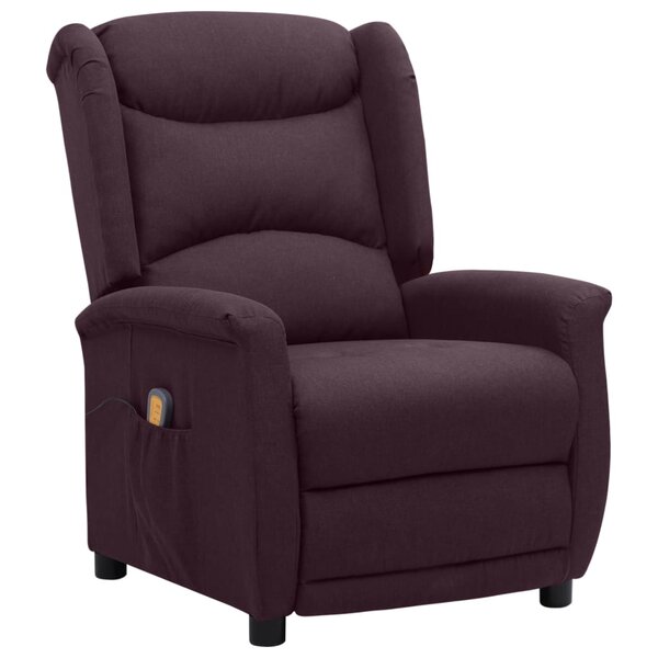 vidaXL Fauteuil de massage Violet Tissu