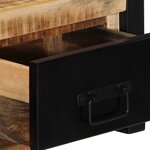 vidaXL Meuble TV 100x30x25 cm bois massif de manguier brut