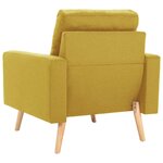 vidaXL Fauteuil jaune tissu