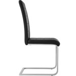 Lot de 2 chaises de salle à manger salon cuisine design noir 1908016