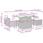 vidaXL Salon de jardin avec coussins 6 Pièces beige résine tressée