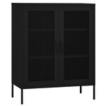 vidaXL Armoire de rangement Noir 80x35x101 5 cm Acier