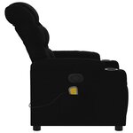 vidaXL Fauteuil de massage inclinable Noir Tissu