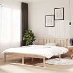 vidaXL Cadre de lit sans matelas bois massif 140x190 cm