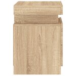 vidaXL Table de chevet avec lumières LED chêne sonoma 35x39x55 cm
