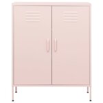 vidaXL Armoire de rangement Rose 80x35x101 5 cm Acier